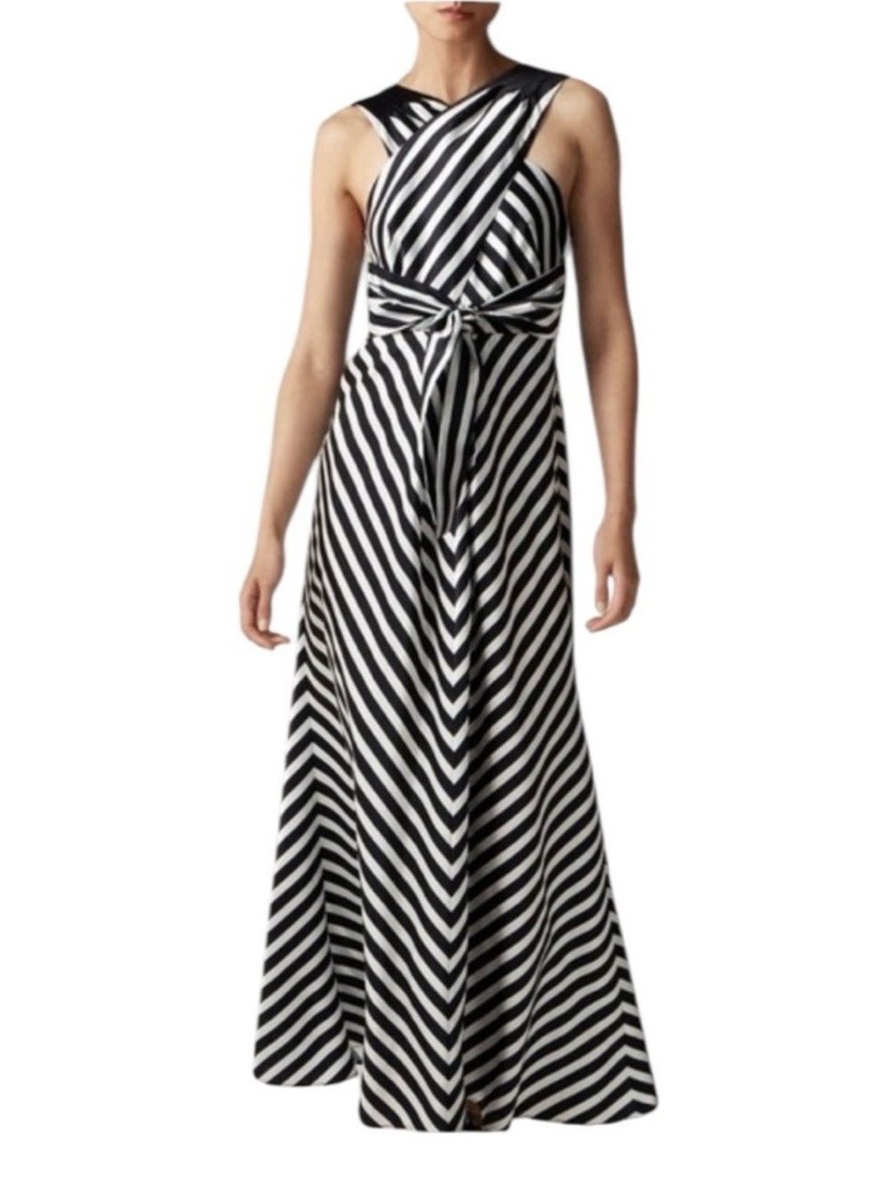 NEW Christopher John Rogers X J.Crew cross-front maxi dress in stripe 10